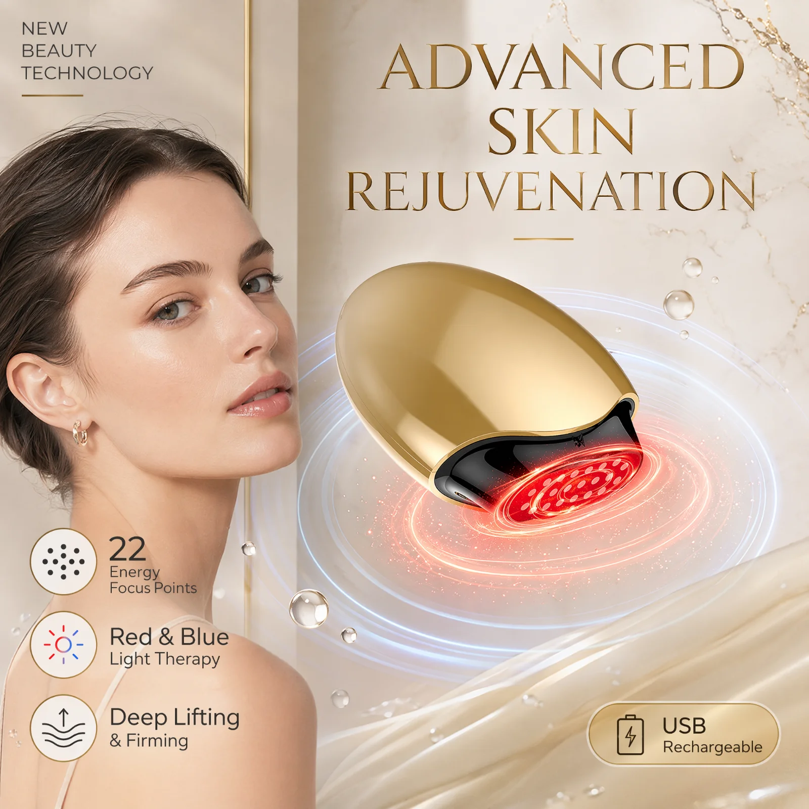 Коллагеновый массажер для лица – обзор и цена Galvanic Skin Sensor