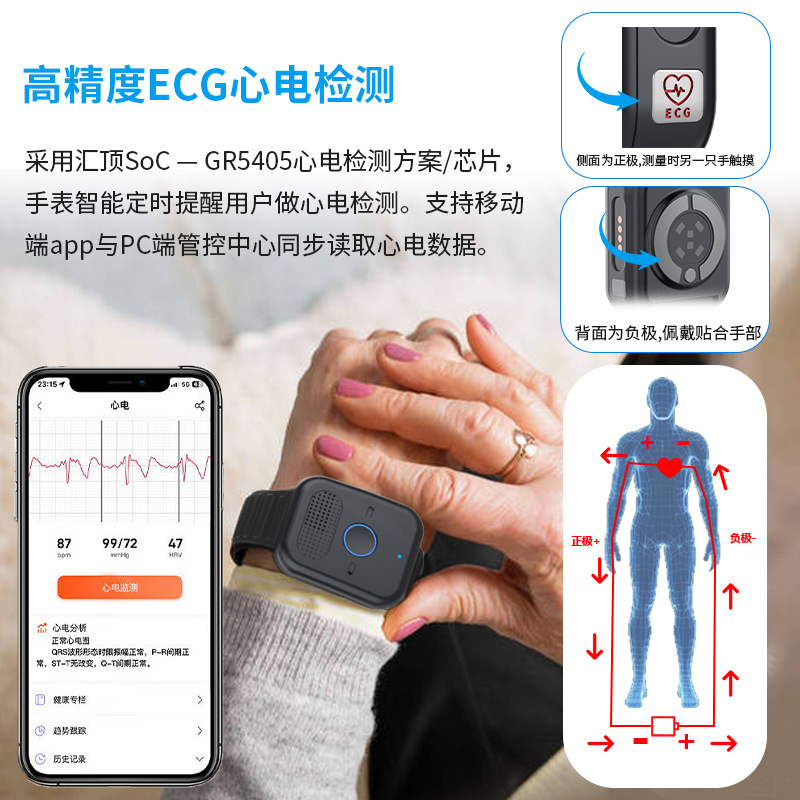 Часы для пожилых людей с 5G-по – обзор и цена Fall Detection Watch