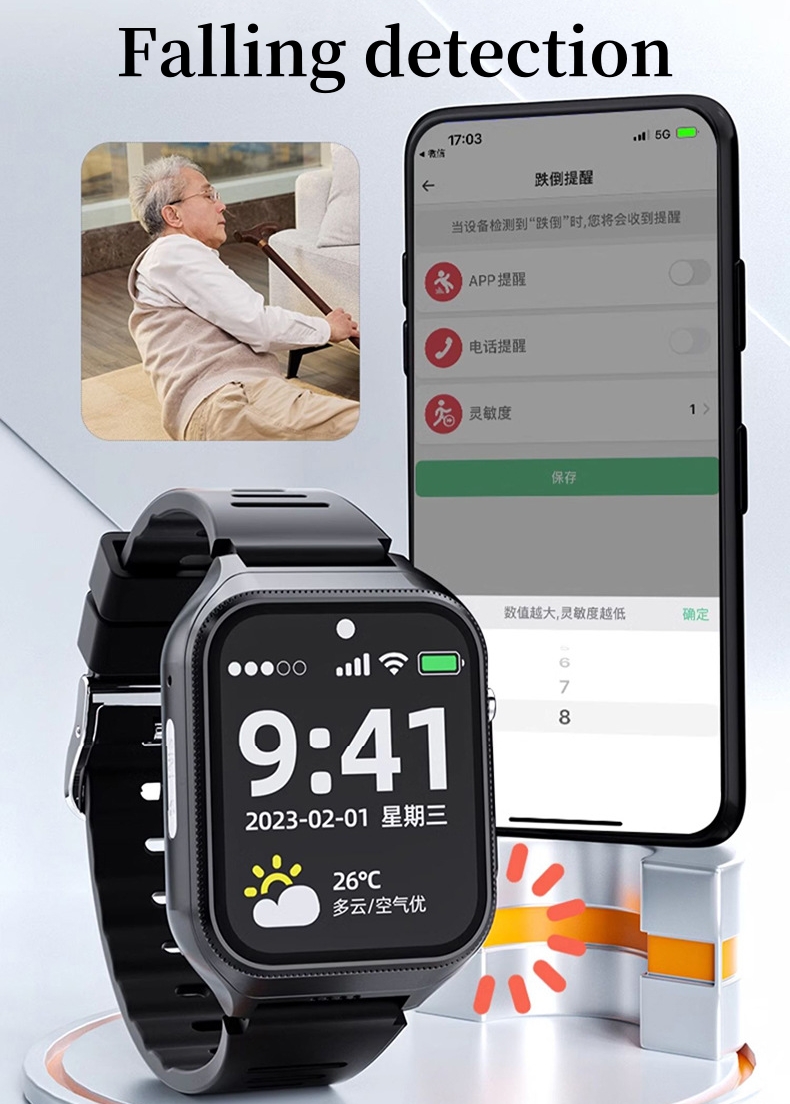 Смарт-часы для пожилых людей д – обзор и цена Fall Detection Watch