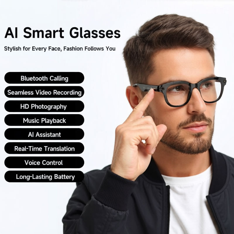 Умные очки FLAUNT AI с камерой – обзор и цена Smart Glasses Lens